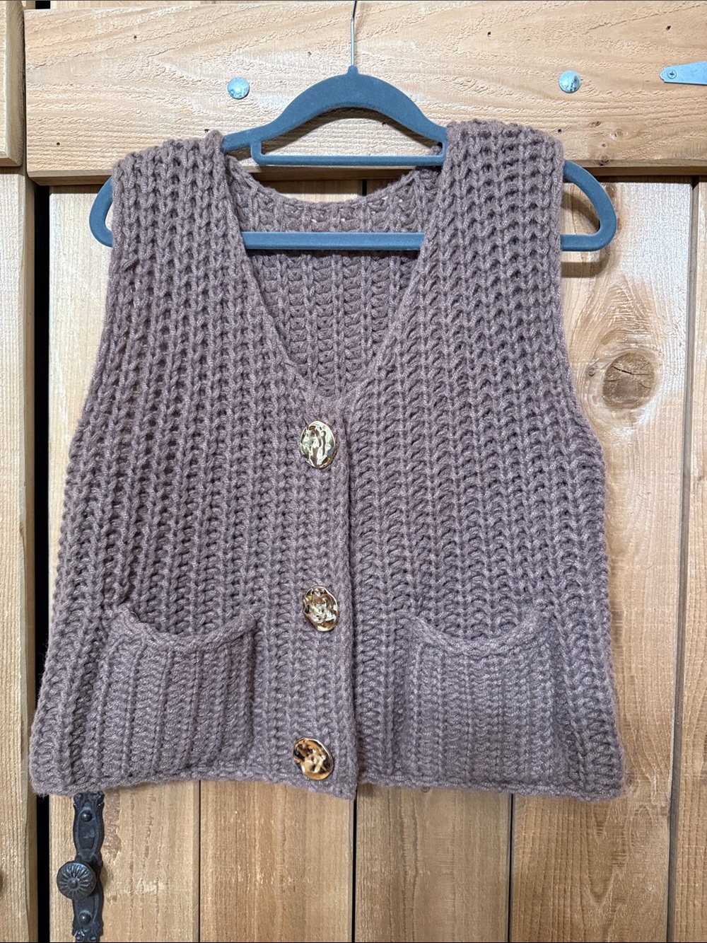Brown Chunky Knit Sweater Sz S